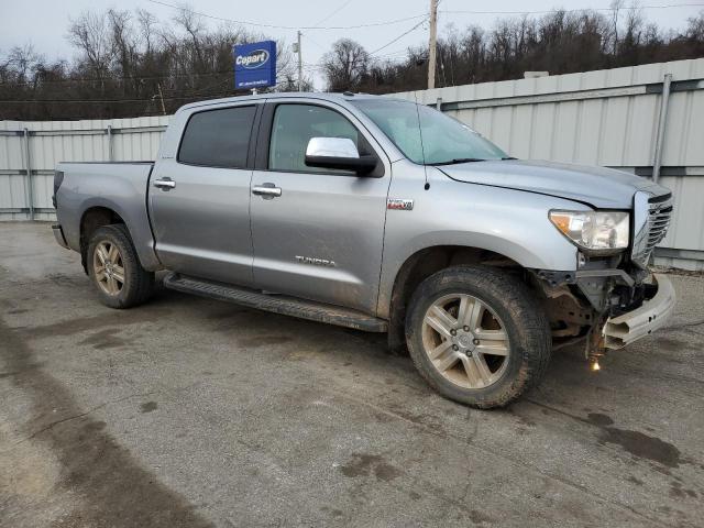 5TFHY5F15AX096936 - 2010 TOYOTA TUNDRA CREWMAX LIMITED SILVER photo 4