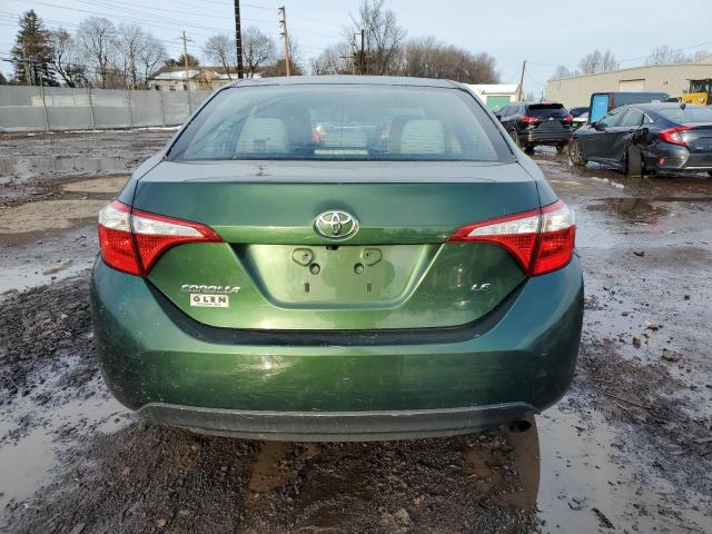 2T1BURHE9FC281120 - 2015 TOYOTA COROLLA L GREEN photo 6