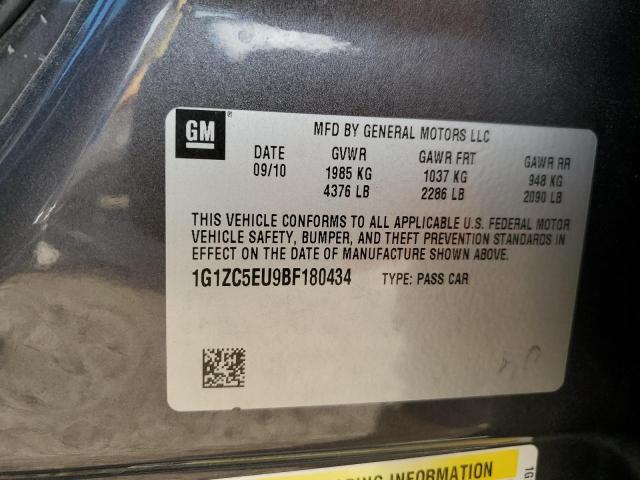 1G1ZC5EU9BF180434 - 2011 CHEVROLET MALIBU 1LT CHARCOAL photo 12