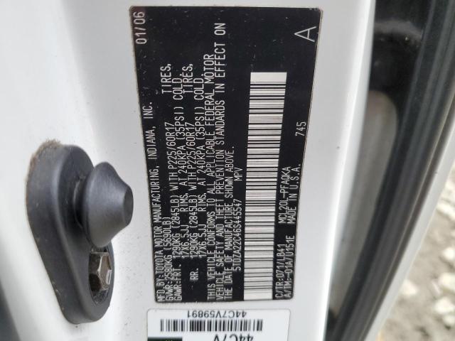 5TDZA22C46S445547 - 2006 TOYOTA SIENNA XLE WHITE photo 13