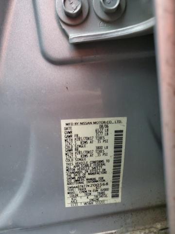 1N6AA07B77N200568 - 2007 NISSAN TITAN XE 银色 照片 12