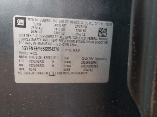 3GYFNEEY6BS554270 - 2011 CADILLAC SRX PERFORMANCE COLLECTION ნაცრისფერი ფოტო 13