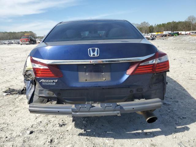 1HGCR2F3XGA220994 - 2016 HONDA ACCORD LX BLUE photo 6