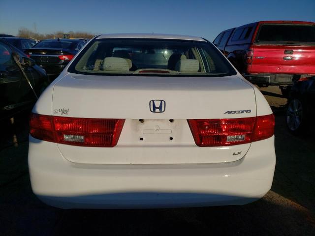 1HGCM56465A168060 - 2005 HONDA ACCORD LX WHITE photo 6