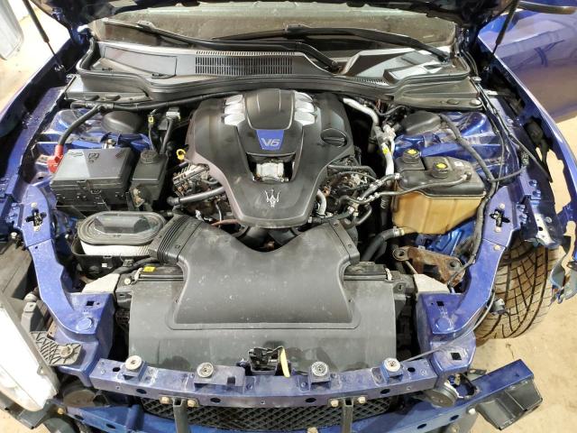 ZAM57RTA2E1089643 - 2014 MASERATI GHIBLI S BLUE photo 11