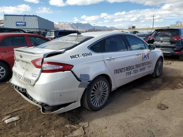 3FA6P0RU2ER146456 - 2014 FORD FUSION TITANIUM HEV WHITE photo 3