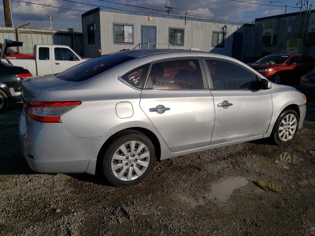 1N4AB7AP9DN902132 - 2013 NISSAN SENTRA S SILVER photo 3