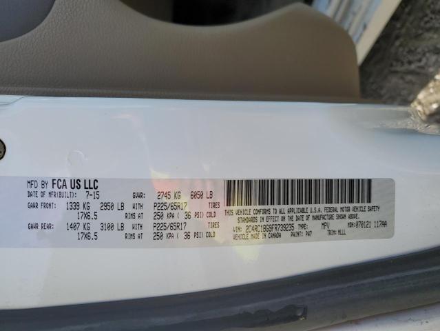 2C4RC1BG9FR739235 - 2015 CHRYSLER TOWN & COU TOURING 白色 照片 13