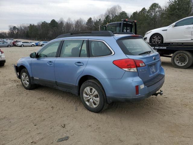 4S4BRCAC9A3333009 - 2010 SUBARU OUTBACK 2.5I BLUE photo 2