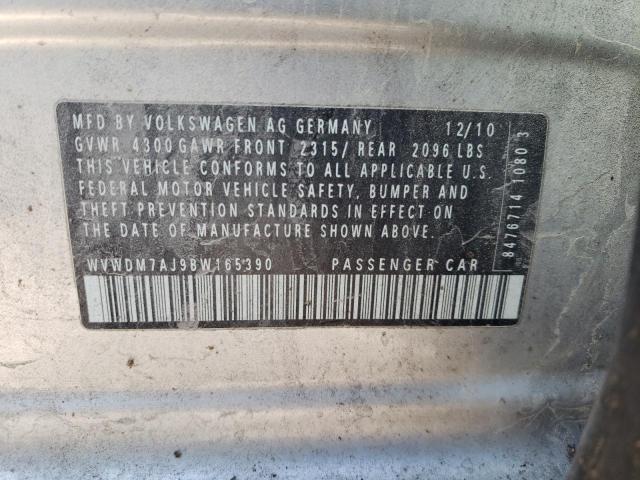 WVWDM7AJ9BW165390 - 2011 VOLKSWAGEN GOLF Արծաթագույն լուսանկար 13