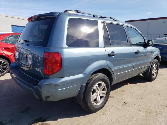 2HKYF18545H553462 - 2005 HONDA PILOT EXL BLUE photo 3