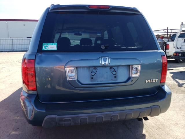 2HKYF18545H553462 - 2005 HONDA PILOT EXL BLUE photo 6