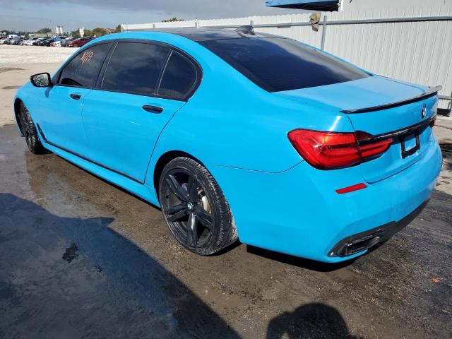 WBA7F0C34HGM22159 - 2017 BMW 750 I BLUE photo 2