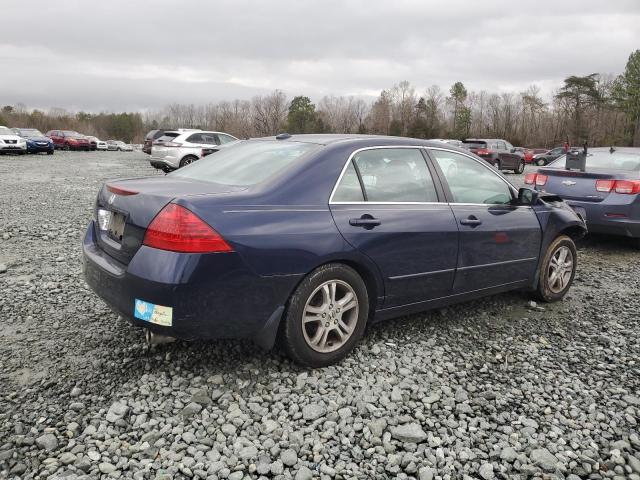 1HGCM56886A152110 - 2006 HONDA ACCORD EX BLUE photo 3