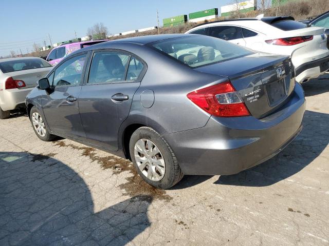 19XFB2F53CE048820 - 2012 HONDA CIVIC LX GRAY photo 2