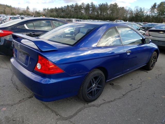 1HGEM22104L039754 - 2004 HONDA CIVIC DX VP BLUE photo 3