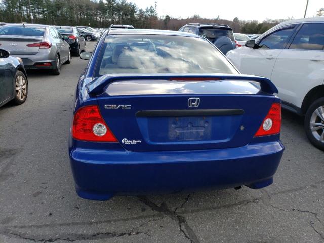 1HGEM22104L039754 - 2004 HONDA CIVIC DX VP BLUE photo 6