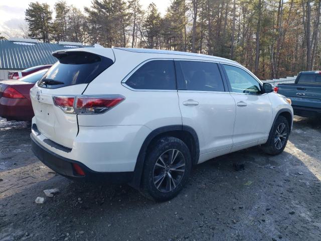 5TDJKRFH3GS247939 - 2016 TOYOTA HIGHLANDER XLE WHITE photo 3