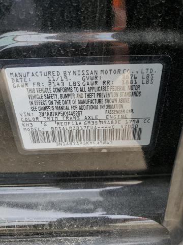 3N1AB7AP5KY449267 - 2019 NISSAN SENTRA S BLACK photo 12