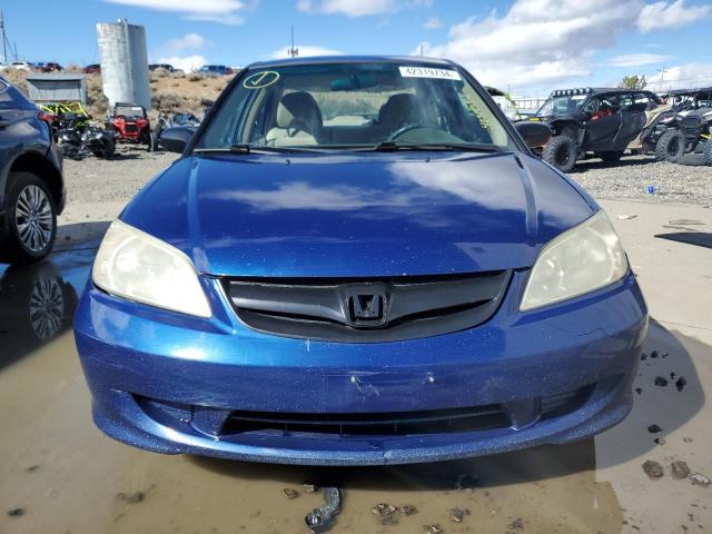 1HGES16305L026399 - 2005 HONDA CIVIC DX VP ლურჯი ფოტო 5