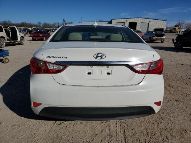 5NPEB4ACXEH905002 - 2014 HYUNDAI SONATA GLS WHITE photo 6