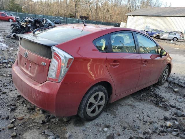 JTDKN3DUXD1688548 - 2013 TOYOTA PRIUS RED photo 3