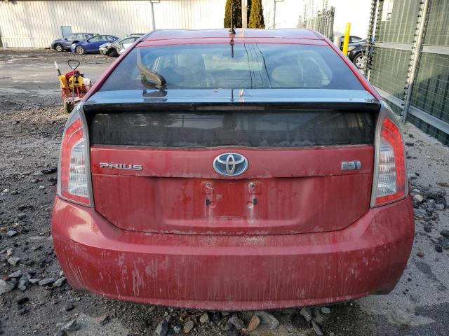 JTDKN3DUXD1688548 - 2013 TOYOTA PRIUS RED photo 6