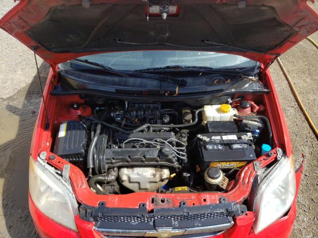 KL1TD56687B170929 - 2007 CHEVROLET AVEO BASE RED photo 7