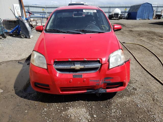 KL1TD56687B170929 - 2007 CHEVROLET AVEO BASE RED photo 9