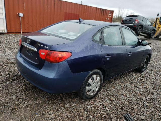 KMHDU4AD5AU978837 - 2010 HYUNDAI ELANTRA BLUE BLUE photo 3