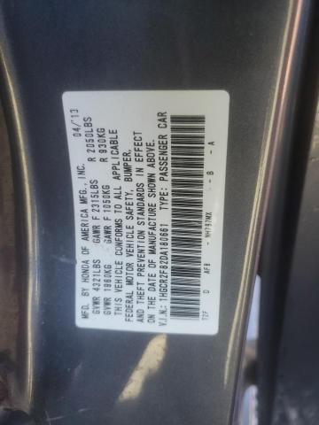 1HGCR2F82DA180661 - 2013 HONDA ACCORD EXL GRAY photo 12