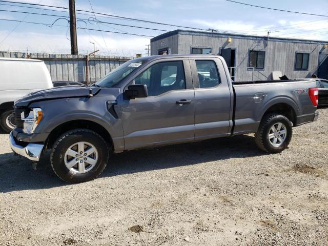 1FTEX1EB4MFC35828 - 2021 FORD F150 SUPER CAB GRAY photo 1