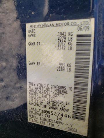 1N4AL21E09N527446 - 2009 NISSAN ALTIMA 2.5 BLUE photo 12