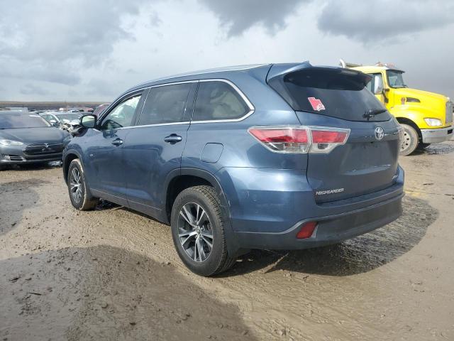 5TDJKRFH8GS319413 - 2016 TOYOTA HIGHLANDER XLE BLUE photo 2