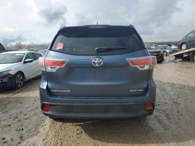 5TDJKRFH8GS319413 - 2016 TOYOTA HIGHLANDER XLE BLUE photo 6