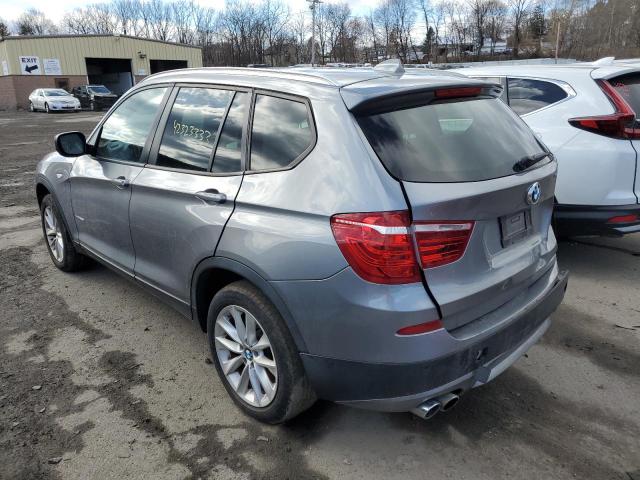 5UXWX9C58E0D29474 - 2014 BMW X3 XDRIVE28I GRAY photo 2