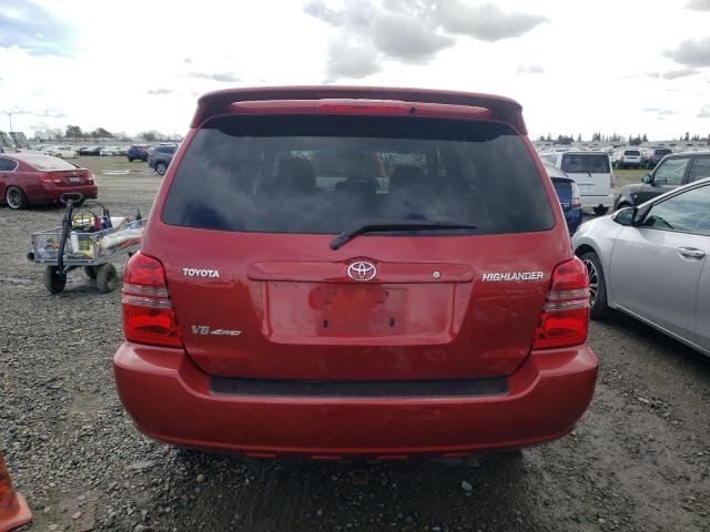 JTEHF21A220052796 - 2002 TOYOTA HIGHLANDER LIMITED RED photo 6