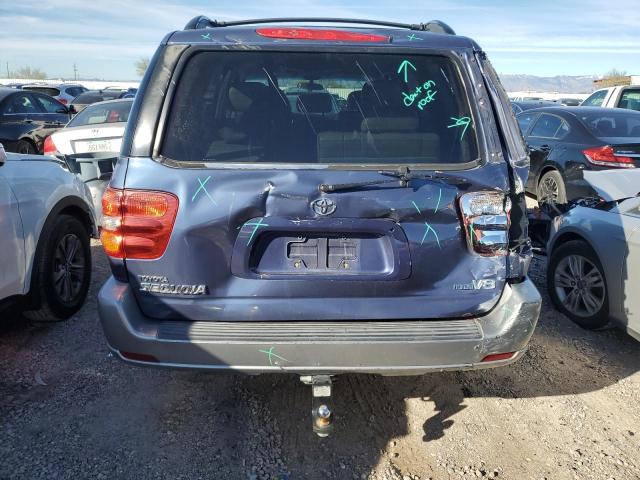 5TDZT34A22S117680 - 2002 TOYOTA SEQUOIA SR5 BLUE photo 6