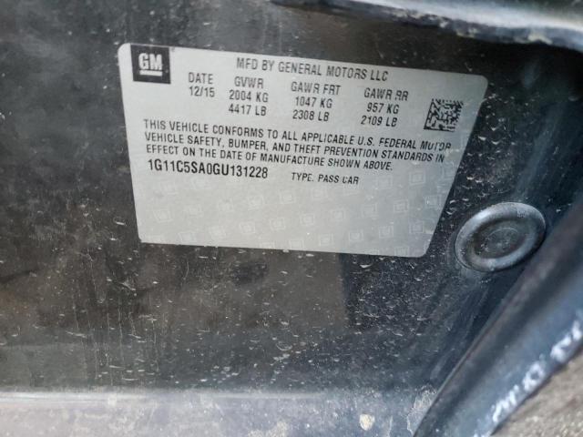 1G11C5SA0GU131228 - 2016 CHEVROLET MALIBU LIM LT 黑色 照片 12