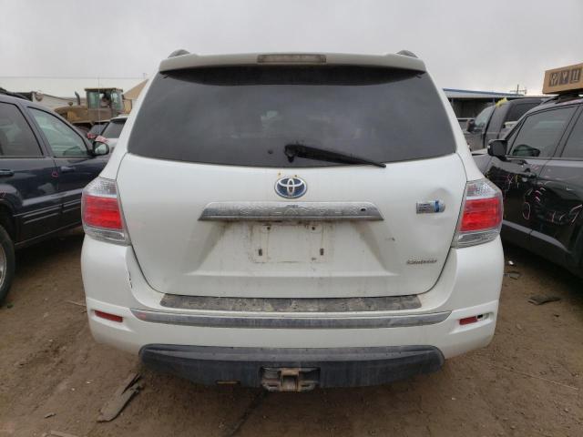 JTEDC3EH7B2001240 - 2011 TOYOTA HIGHLANDER HYBRID LIMITED WHITE photo 6