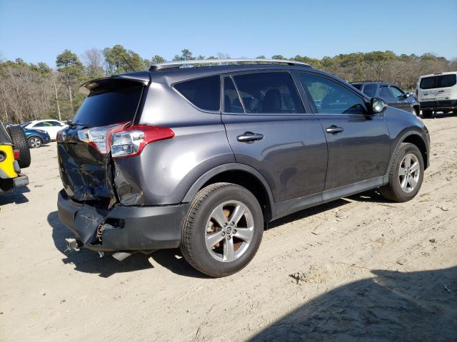 2T3RFREV3FW265370 - 2015 TOYOTA RAV4 XLE GRAY photo 3