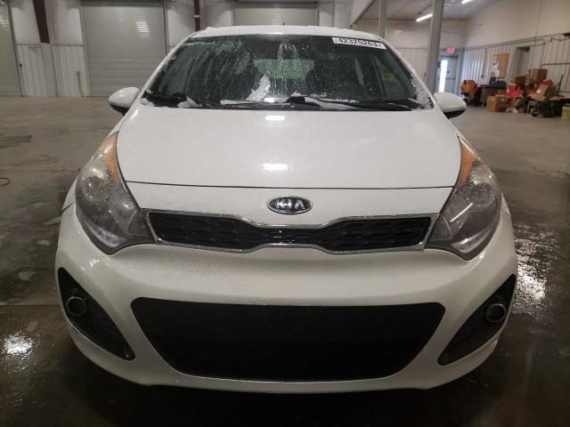 KNADN5A32C6016594 - 2012 KIA RIO EX WHITE photo 5