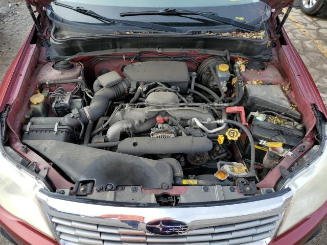 JF2SH6BC5AH768069 - 2010 SUBARU FORESTER XS Бордовий фото 12