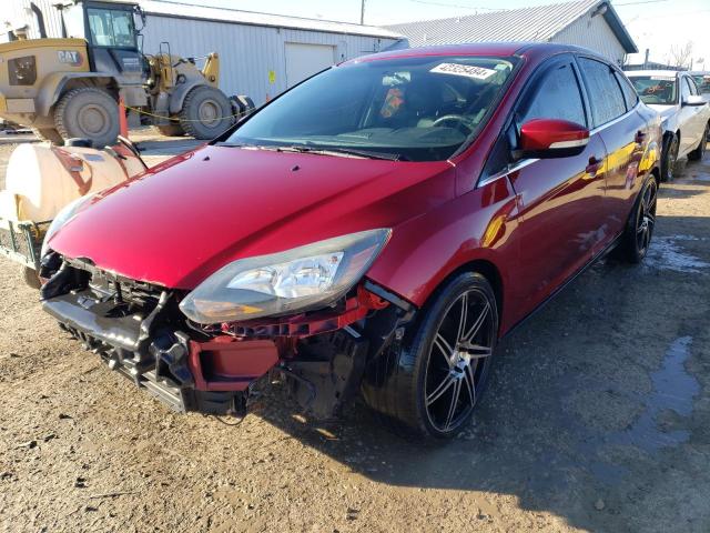 1FADP3J22EL398841 - 2014 FORD FOCUS TITANIUM BURGUNDY photo 1