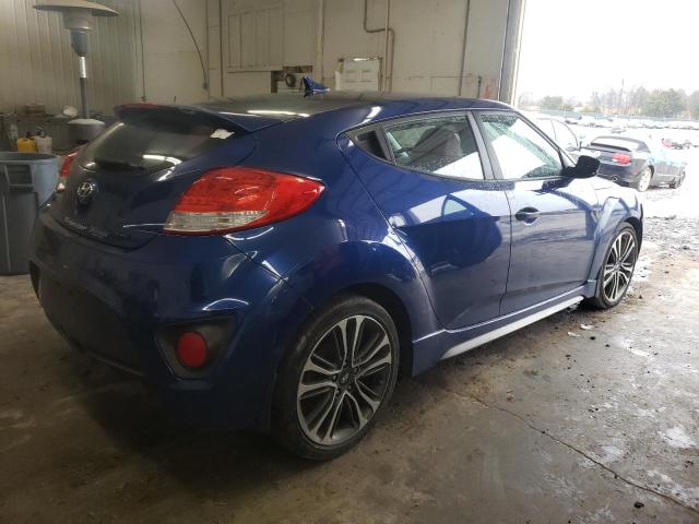 KMHTC6AE0HU318282 - 2017 HYUNDAI VELOSTER TURBO BLUE photo 3