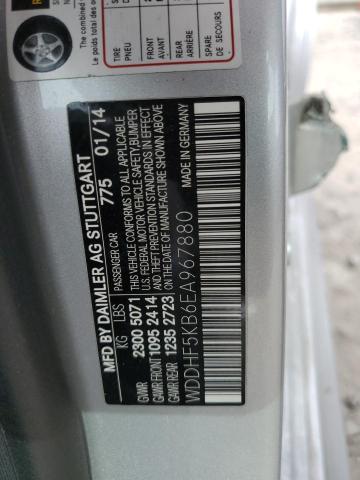 WDDHF5KB6EA967880 - 2014 MERCEDES-BENZ E 350 SILVER photo 12