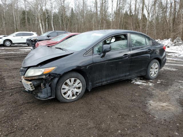 2HGFB2F47CH104061 - 2012 HONDA CIVIC LX BLACK photo 1