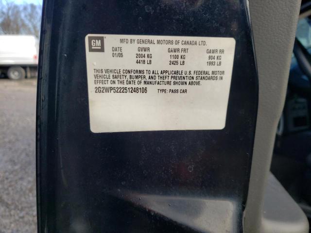 2G2WP522251248106 - 2005 PONTIAC GRAND PRIX 黑色 照片 12