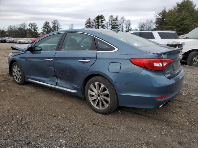 5NPE34AF0FH255766 - 2015 HYUNDAI SONATA SPORT BLUE photo 2