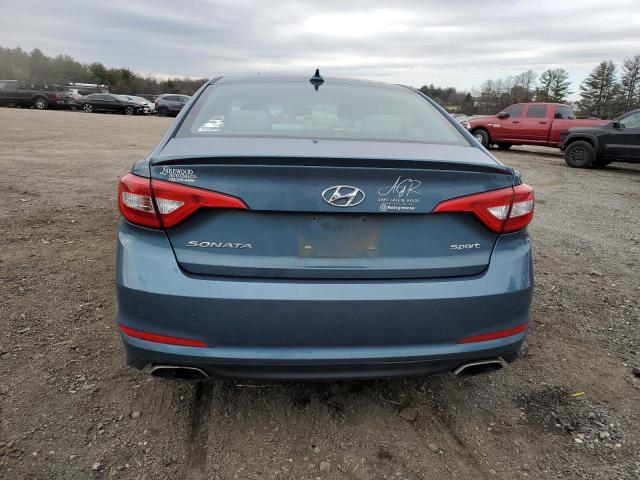 5NPE34AF0FH255766 - 2015 HYUNDAI SONATA SPORT BLUE photo 6